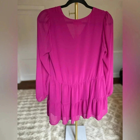 Melloday Boho Tiered Ruffle Blouse 
Cottagecore Feminine Romantic Autumn Brunch - Picture 3 of 8